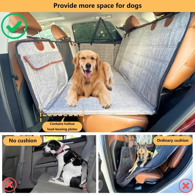 Cubre Asientos de Coche para Perros con Base Reforzada + comedero expandible GRATIS.🐾